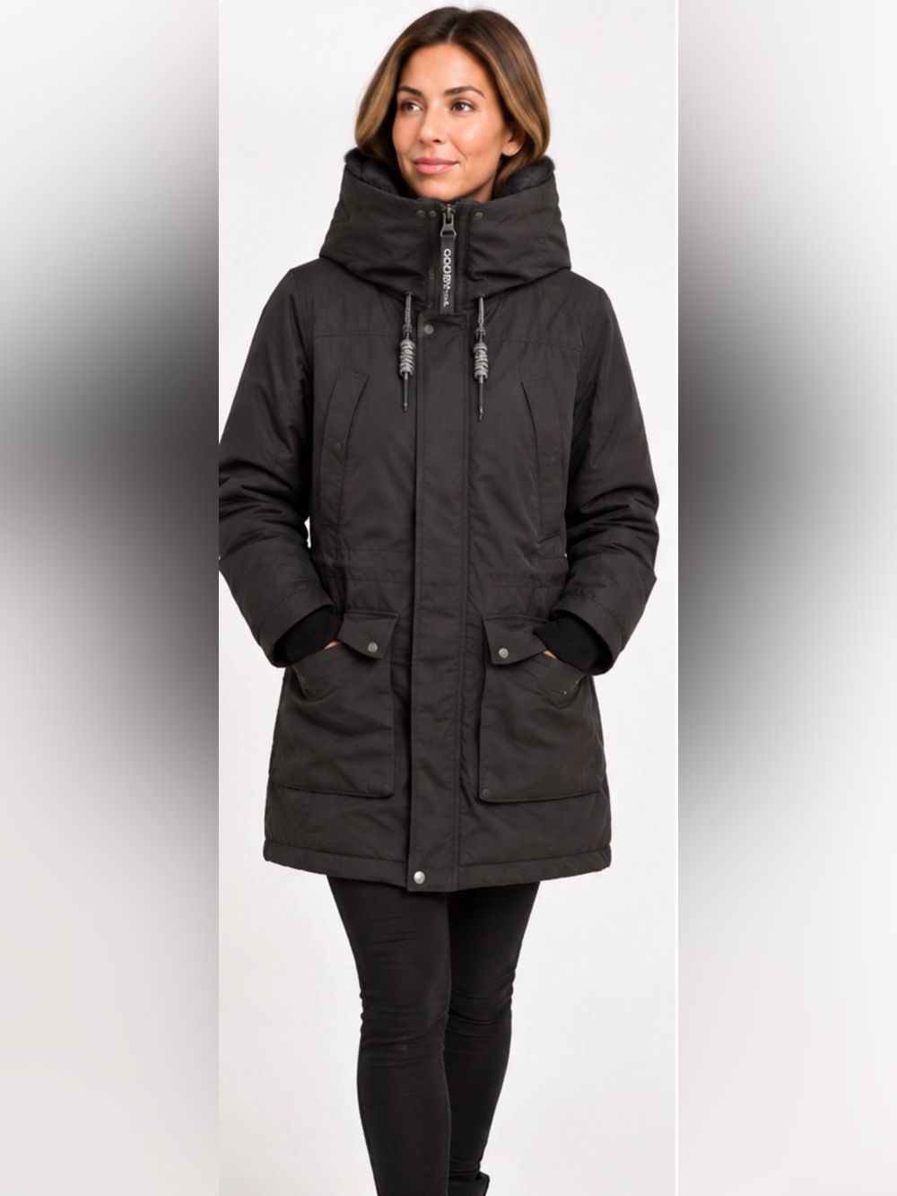 Golden by TNA Aritzia Bancroft Parka Black Down Winter Coat – Size Large